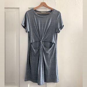 Knot Front Cut Out  Jersey Dress Urban Outfitters